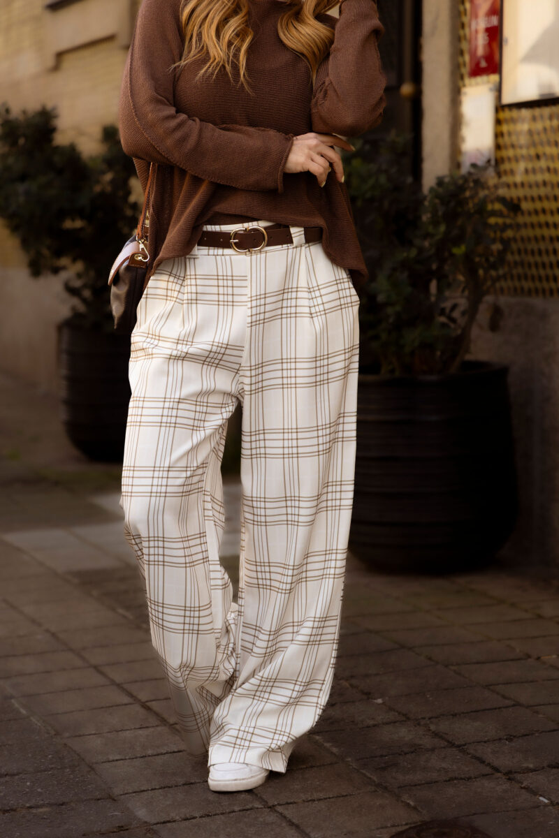 Calça xadrez Primavera