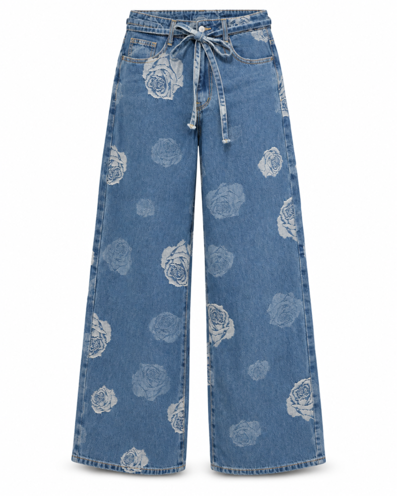 Calça Wide leg Roses